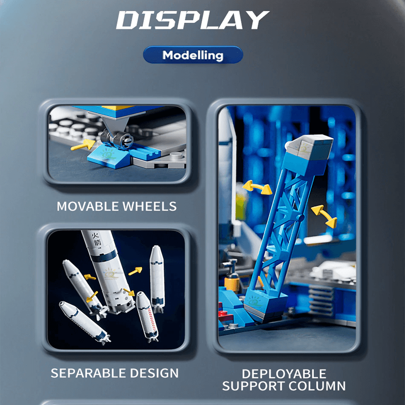 Raketbyggklossar - Kreativa Byggleksaker för Barn, Rymdraket Byggset och DIY Konstruktionsklossar