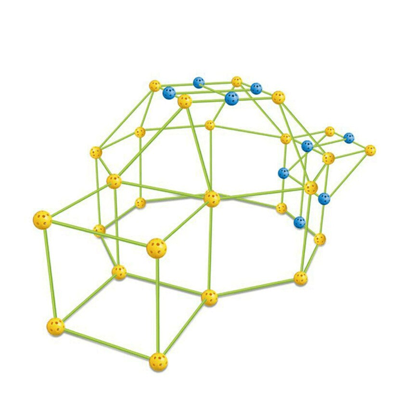 3D Lekhus | Byggsats med Pinnar DIY Gör Det Själv Lärande för Barn