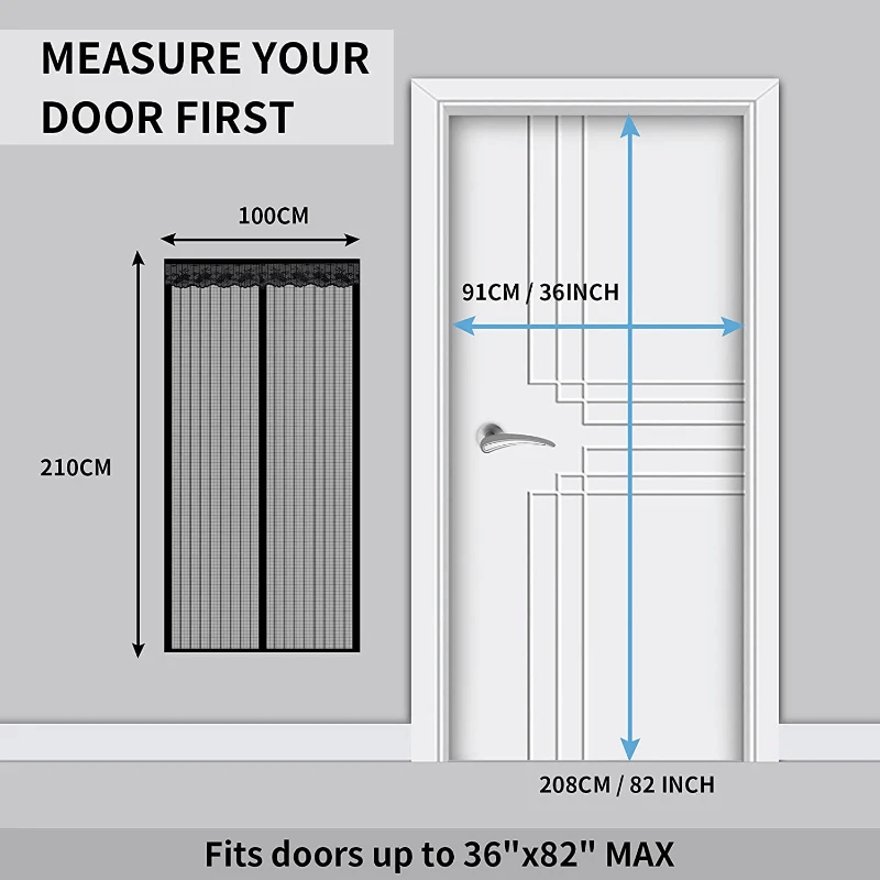 Magnetisk Myggskydd & Insektsnät för Dörr - Effektivt Myggnät med Magnetlås