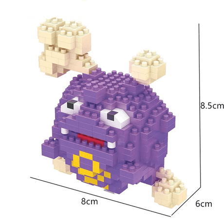 Poke Karaktärs Nanoblocks Anime Byggklossar