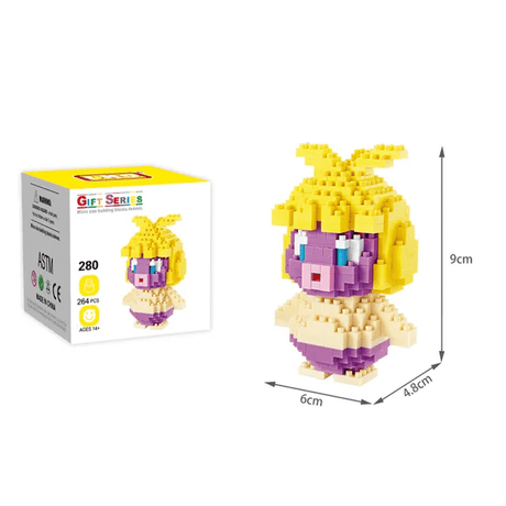 Poke Karaktärs Nanoblocks Anime Byggklossar