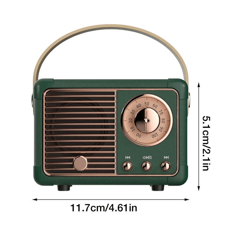 Mini Bluetooth-högtalare i Vintagestil