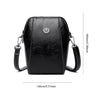 Vintage Crossbody Leather Bag for Women - Adjustable Shoulder Strap, Compact Design and Elegant Style