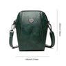 Vintage Crossbody Leather Bag for Women - Adjustable Shoulder Strap, Compact Design and Elegant Style