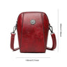 Vintage Crossbody Leather Bag for Women - Adjustable Shoulder Strap, Compact Design and Elegant Style