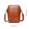 Vintage Crossbody Leather Bag for Women - Adjustable Shoulder Strap, Compact Design and Elegant Style