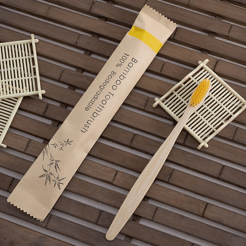 10st Miljövänliga Färgglada Bambu Tandborstar